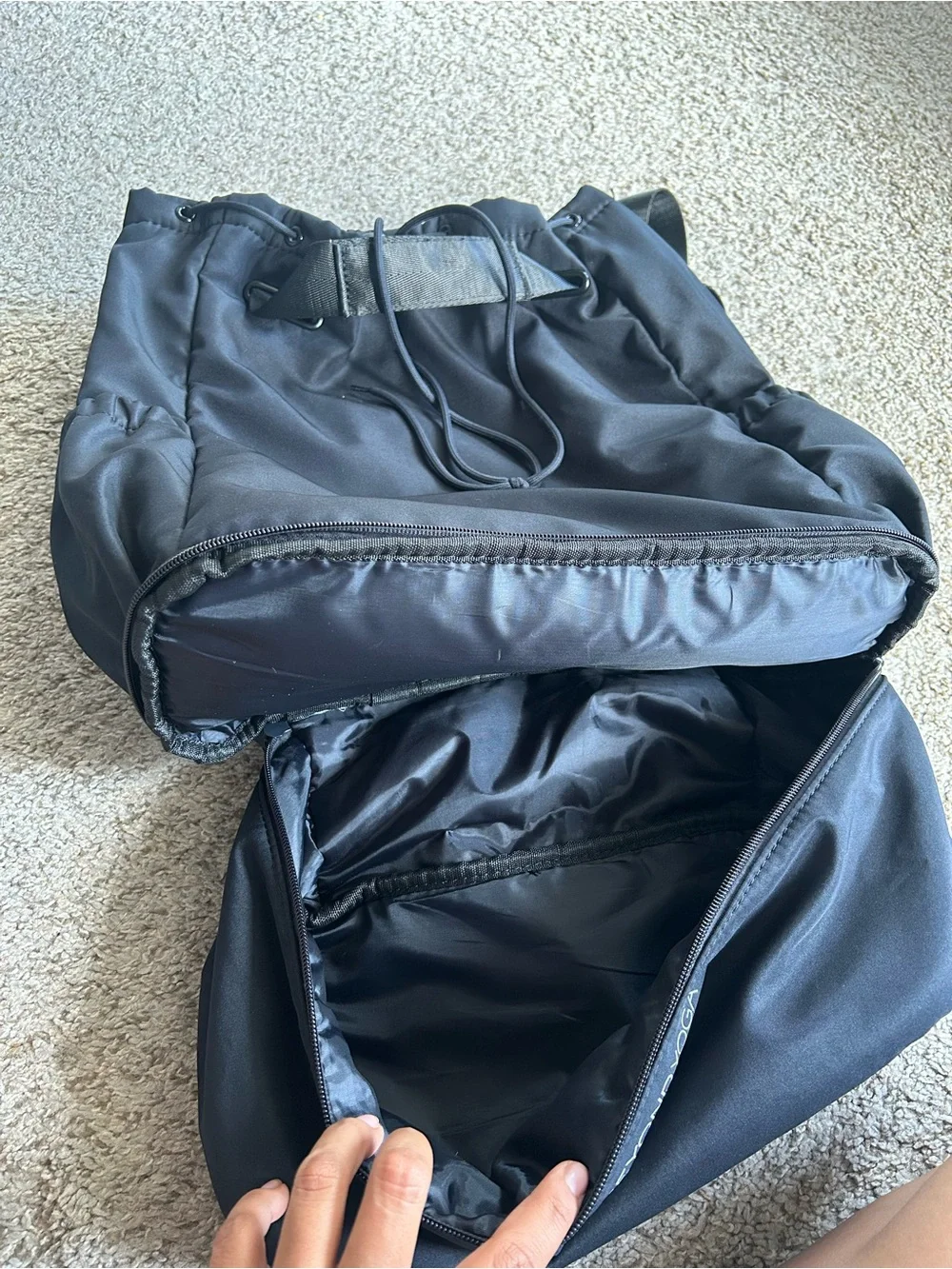 Beyond Yoga Black Convertible gym bag